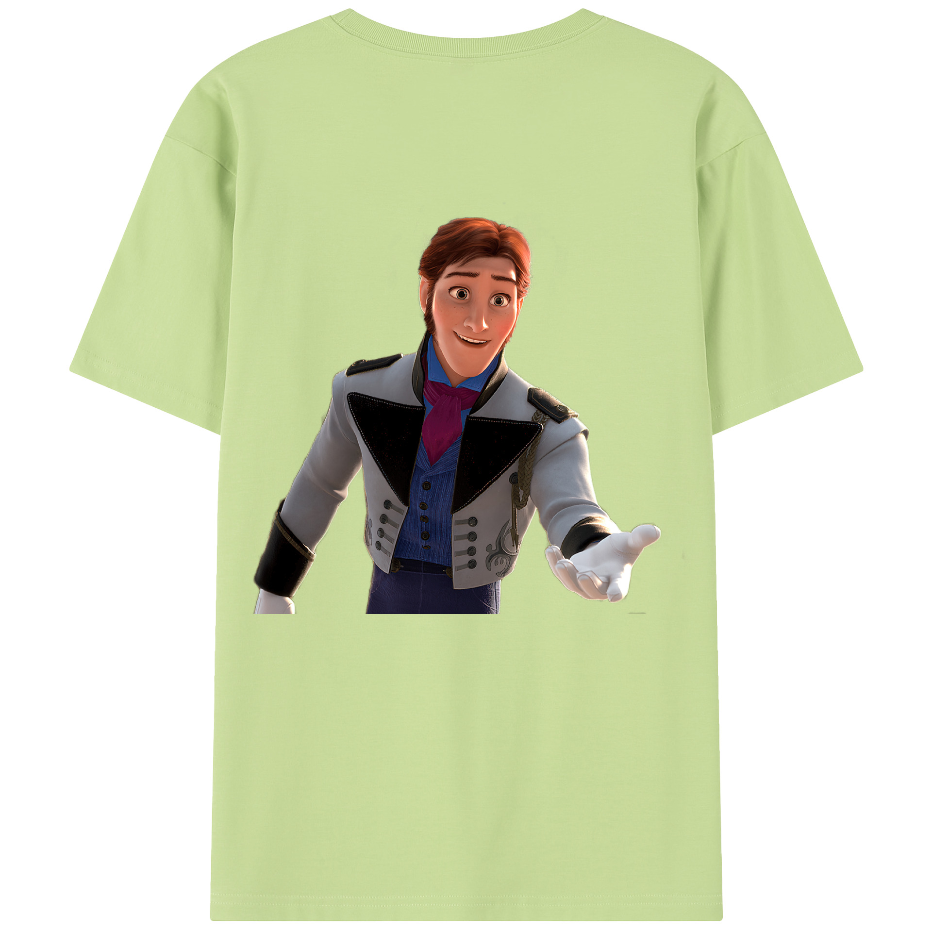 （画像用） アナと雪の女王 アンナ エルサ Frozen Anna Elsa 綿100％半袖Tシャツ（背面プリント）